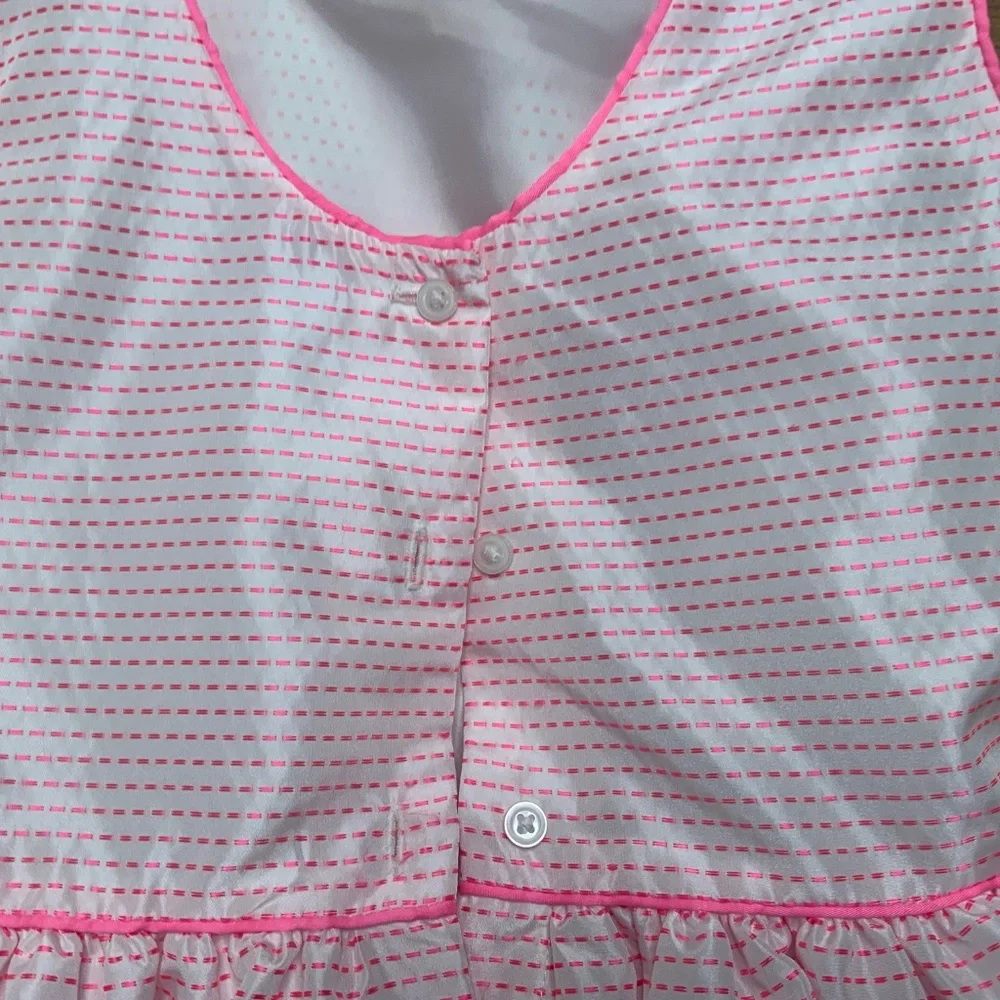 Janie and Jack Pink and White Party Dress w/ Bow Size 10.